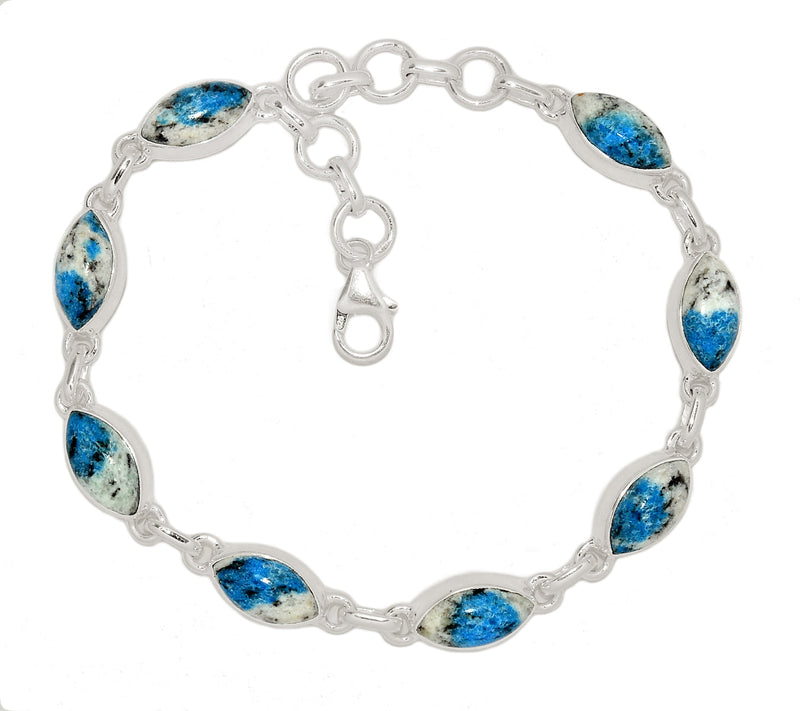 8.7" K2 Blue - Azurite In Quartz Bracelets - K2B83