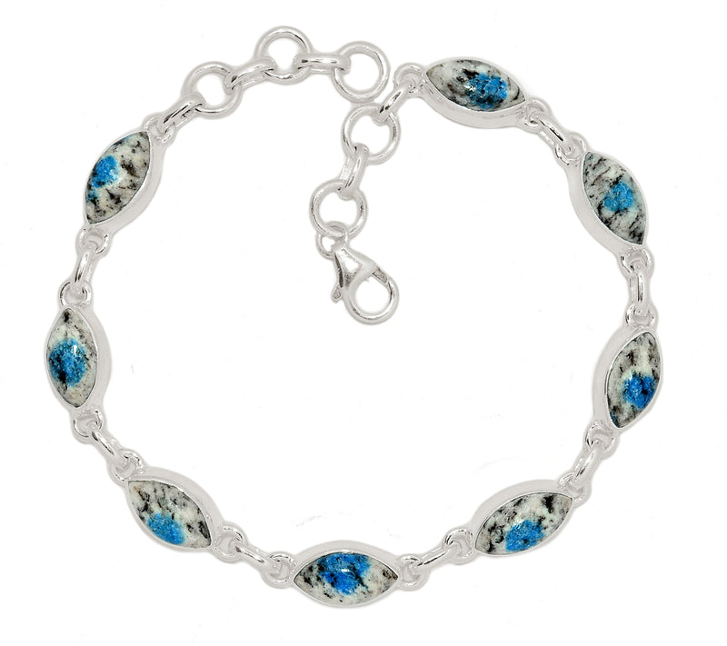 8.7" K2 Blue - Azurite In Quartz Bracelets - K2B87