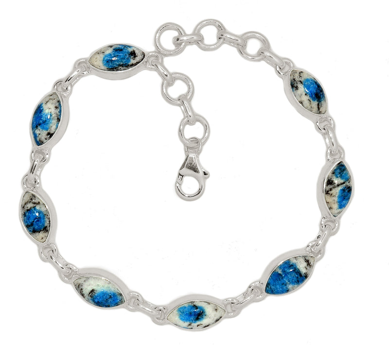 8.7" K2 Blue - Azurite In Quartz Bracelets - K2B89