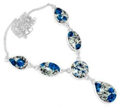 K2 Blue - Azurite In Quartz Necklace K2N21