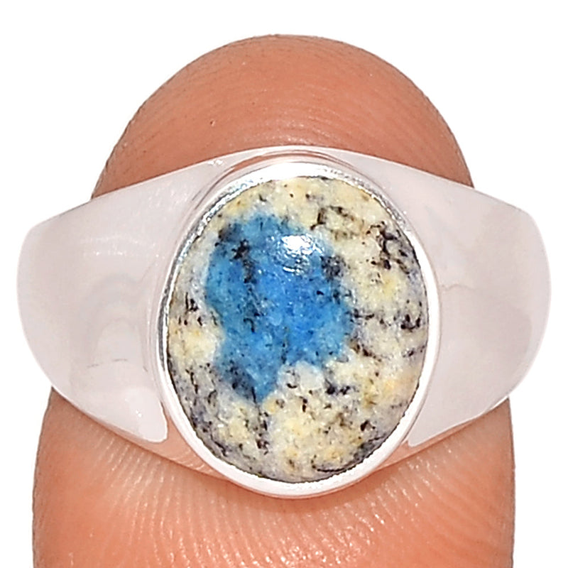 Solid - K2 Blue - Azurite In Quartz Ring - K2R1007