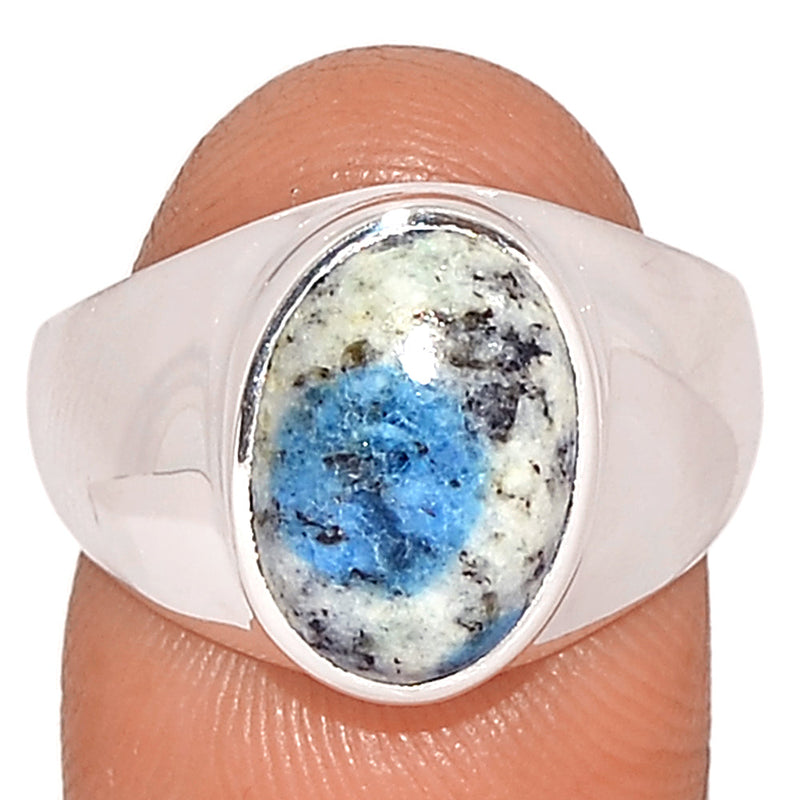 Solid - K2 Blue - Azurite In Quartz Ring - K2R1009