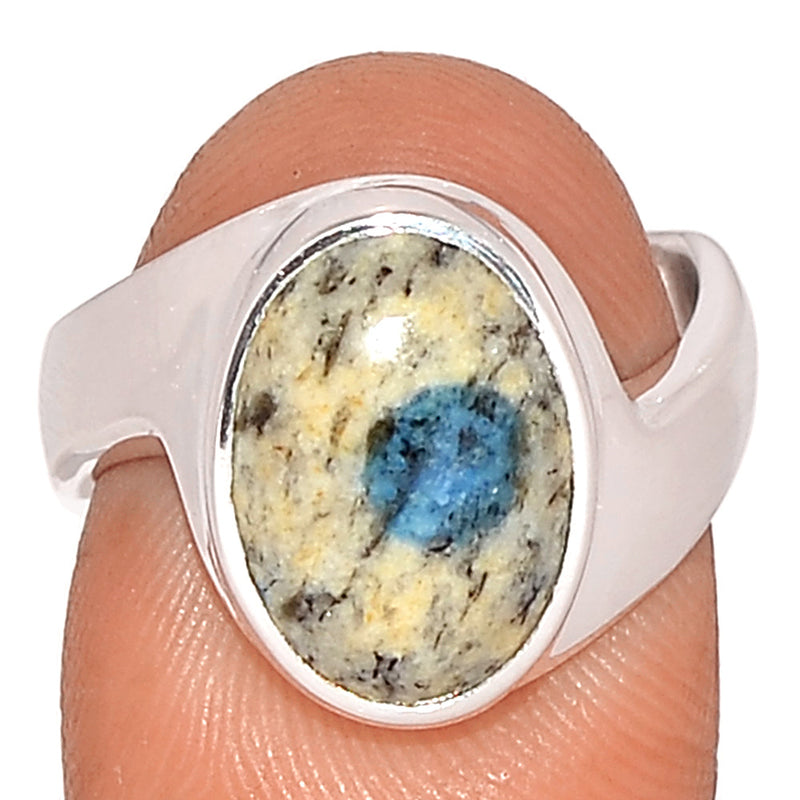 Solid - K2 Blue - Azurite In Quartz Ring - K2R1011