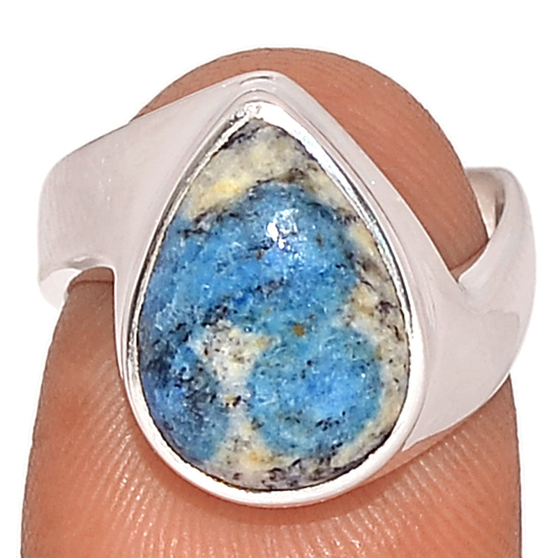 Solid - K2 Blue - Azurite In Quartz Ring - K2R1018