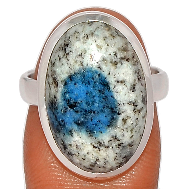 K2 Blue - Azurite In Quartz Ring - K2R1022