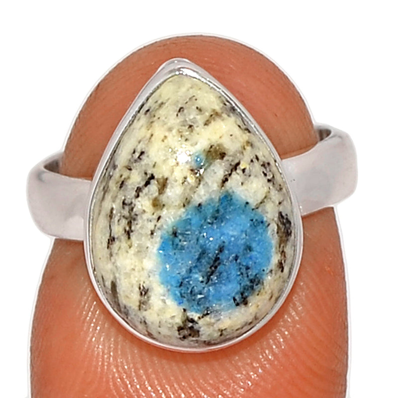 K2 Blue - Azurite In Quartz Ring - K2R1028