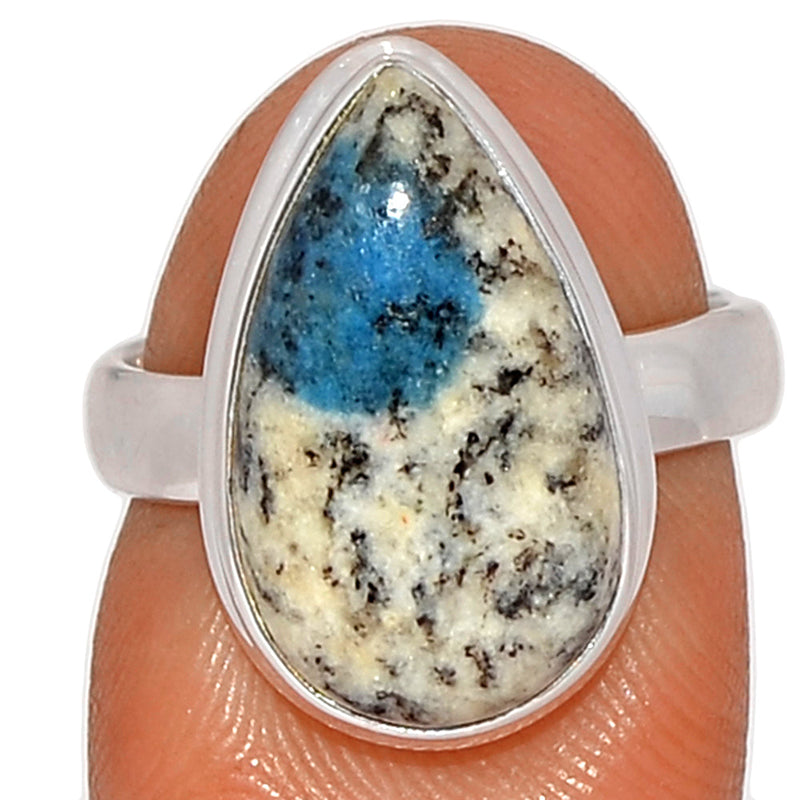 K2 Blue - Azurite In Quartz Ring - K2R1037