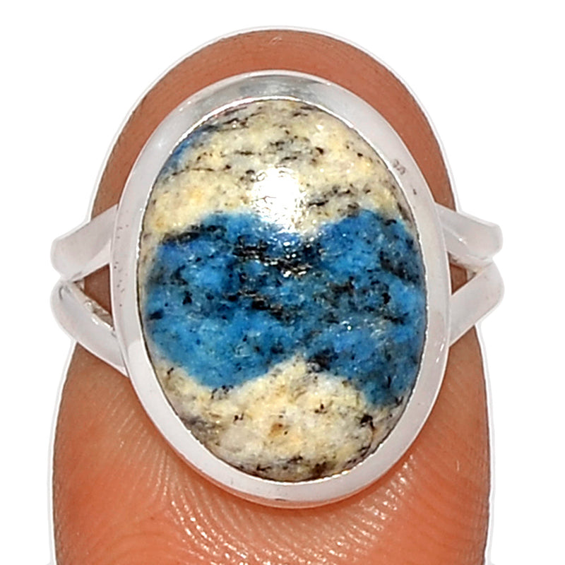 K2 Blue - Azurite In Quartz Ring - K2R1050