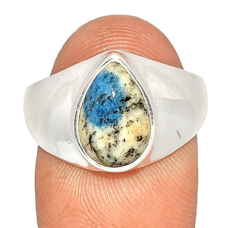 Solid - K2 Blue - Azurite In Quartz Ring - K2R1077