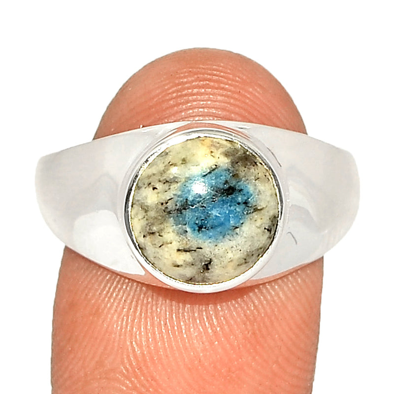 Solid - K2 Blue - Azurite In Quartz Ring - K2R1086