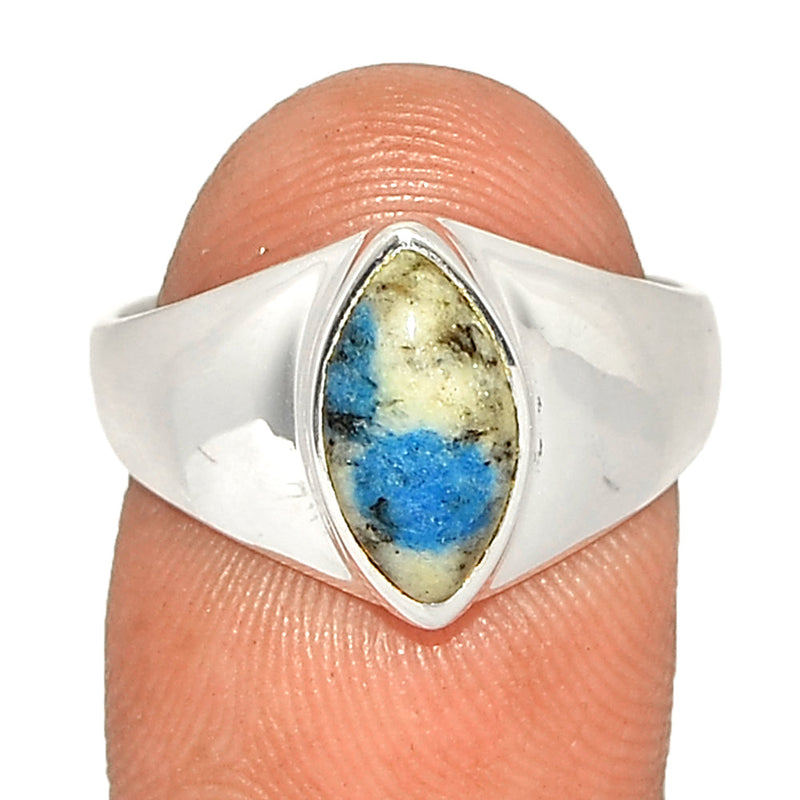 Solid - K2 Blue - Azurite In Quartz Ring - K2R1087