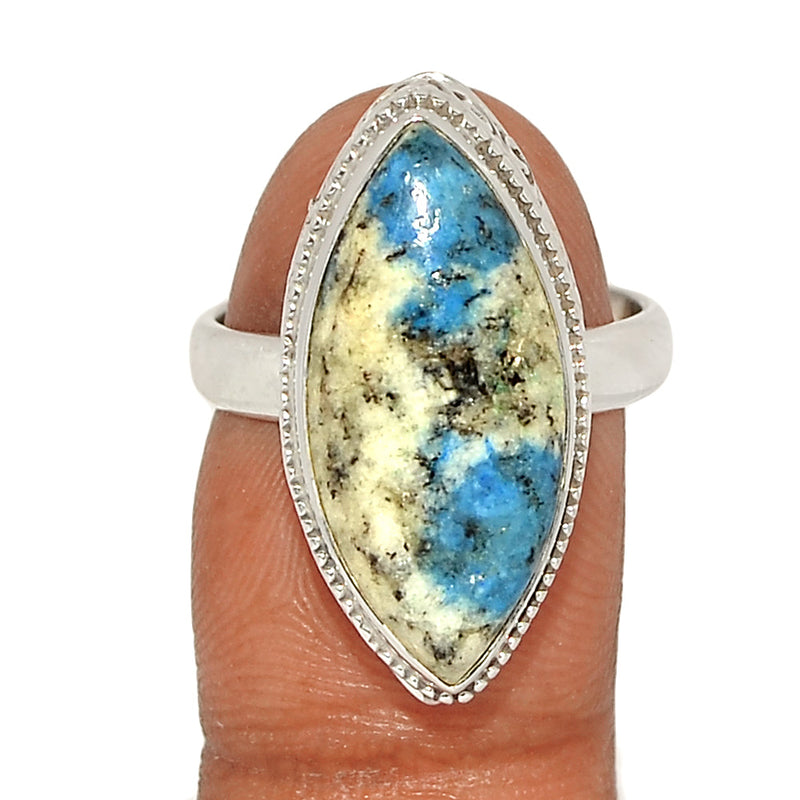 Fine Filigree - K2 Blue Azurite In Quartz Ring - K2R1091