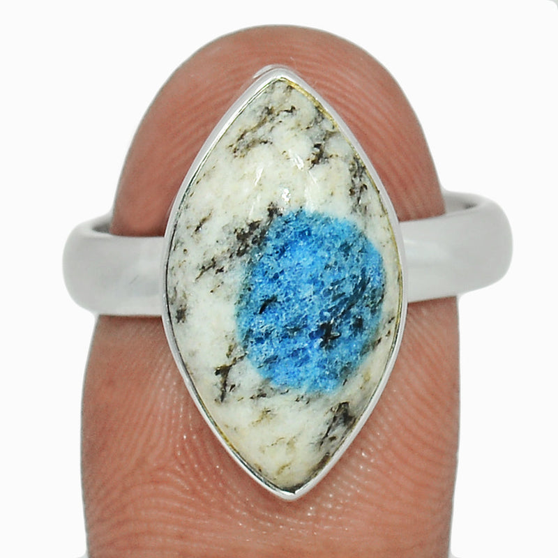 K2 Blue - Azurite In Quartz Ring - K2R1095