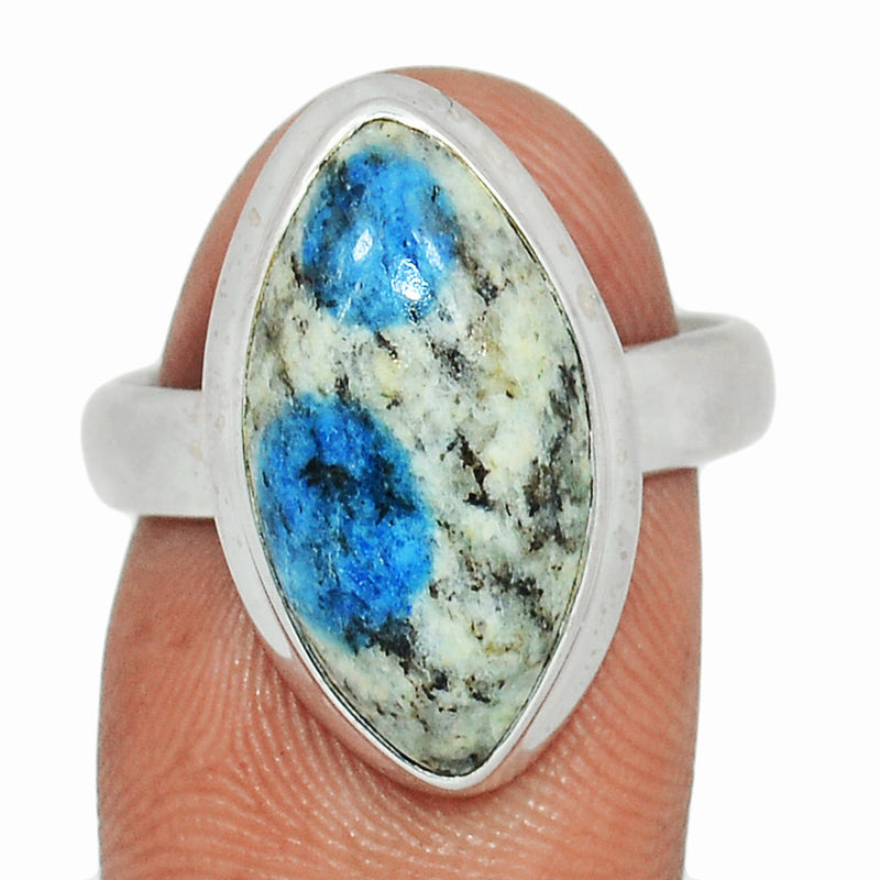 K2 Blue - Azurite In Quartz Ring - K2R1116