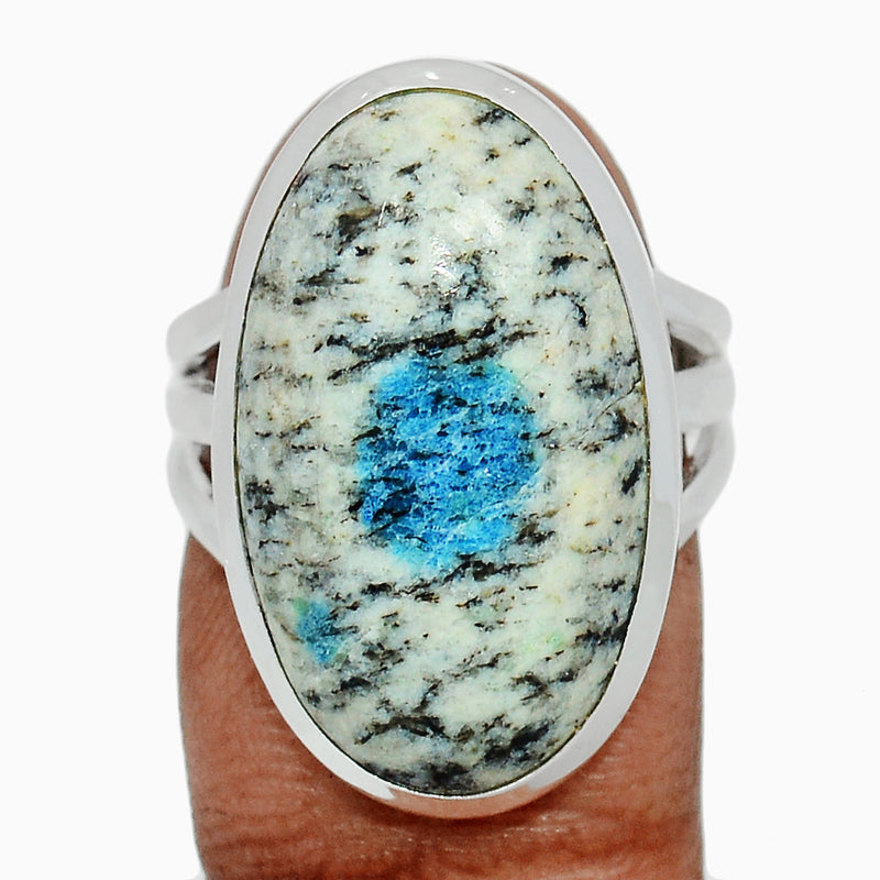 K2 Blue - Azurite In Quartz Ring - K2R1172