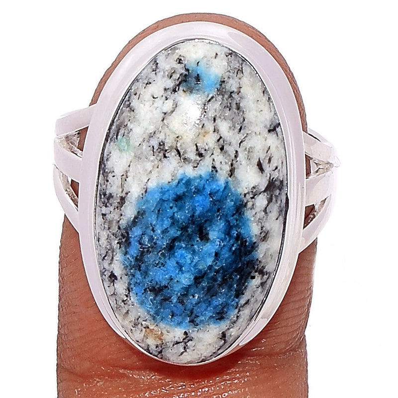 K2 Blue - Azurite In Quartz Ring - K2R893