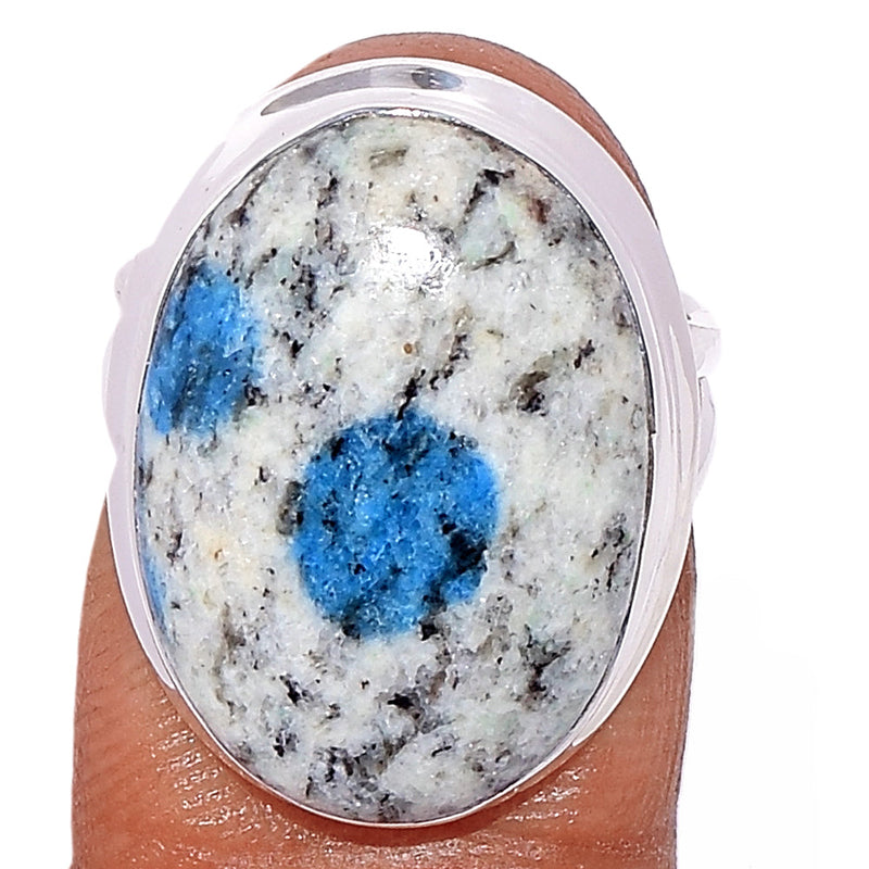 K2 Blue - Azurite In Quartz Ring - K2R910