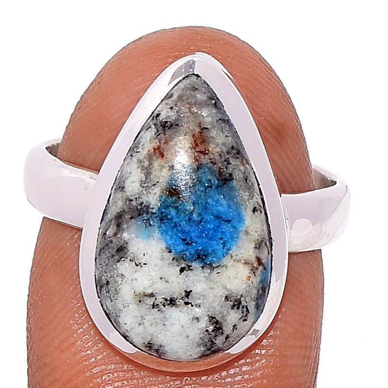 K2 Blue - Azurite In Quartz Ring - K2R914