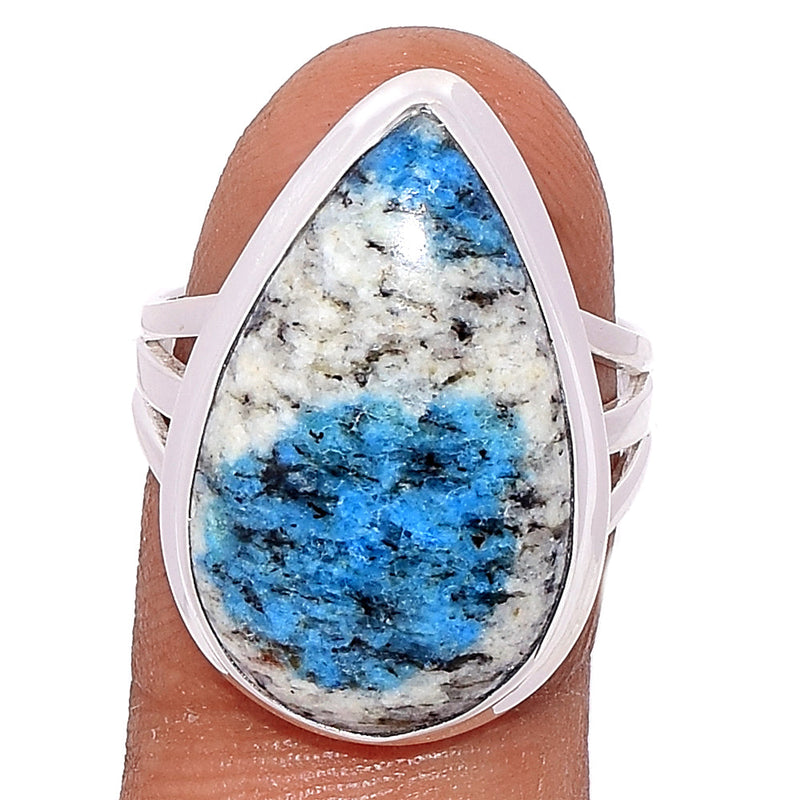 K2 Blue - Azurite In Quartz Ring - K2R929