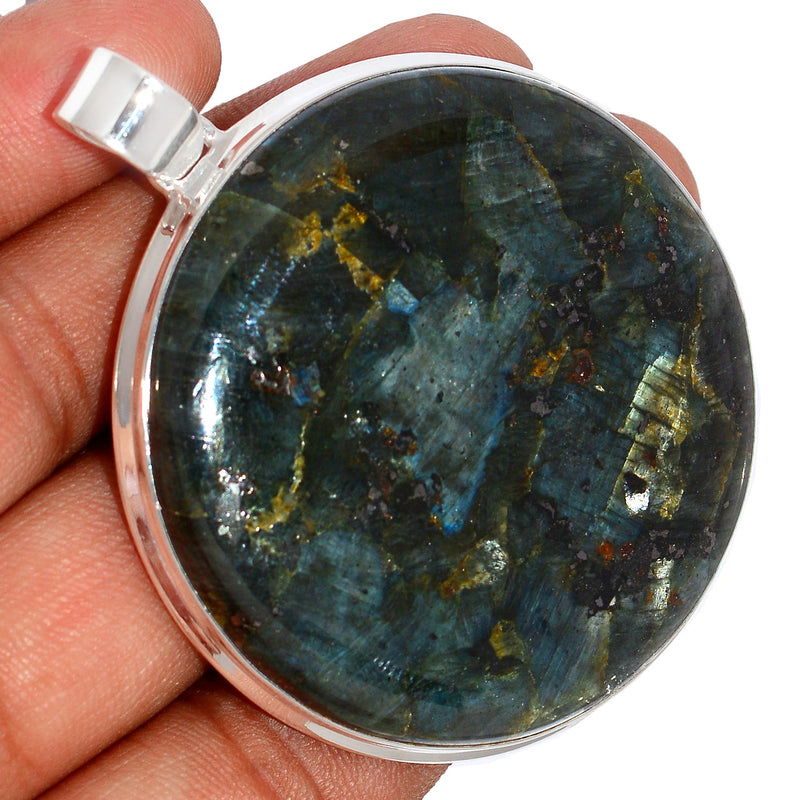 2.6" Larvikite Black Moonstone Pendants - LBMP954