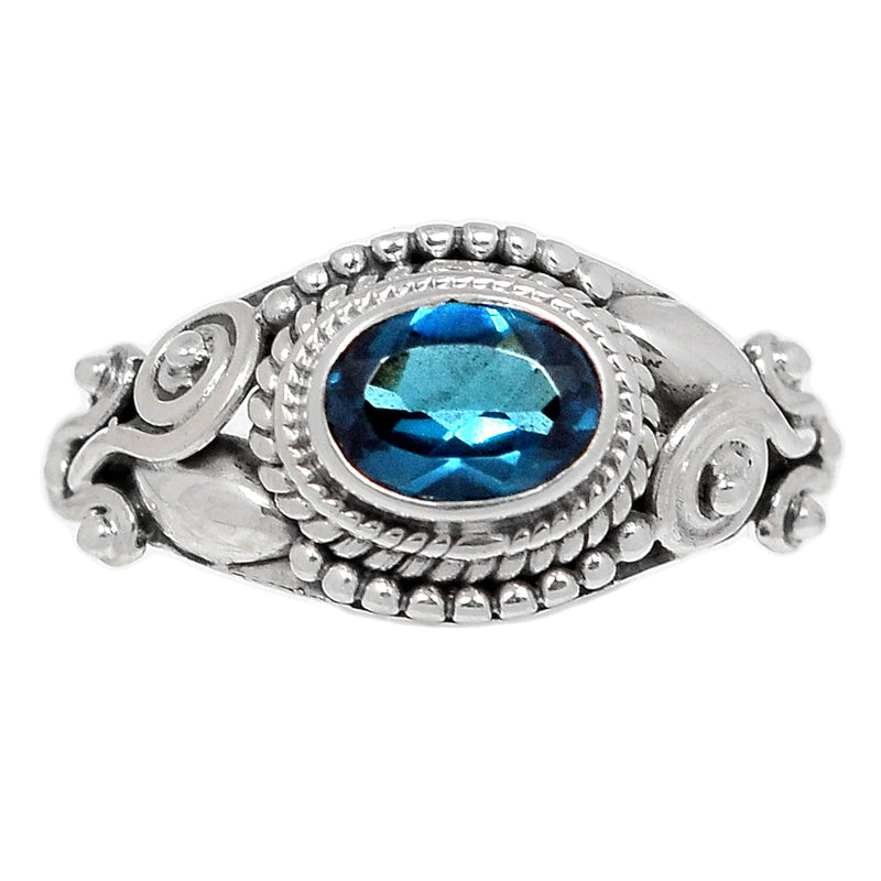 Small Filigree - London Blue Topaz Ring - LBTR10