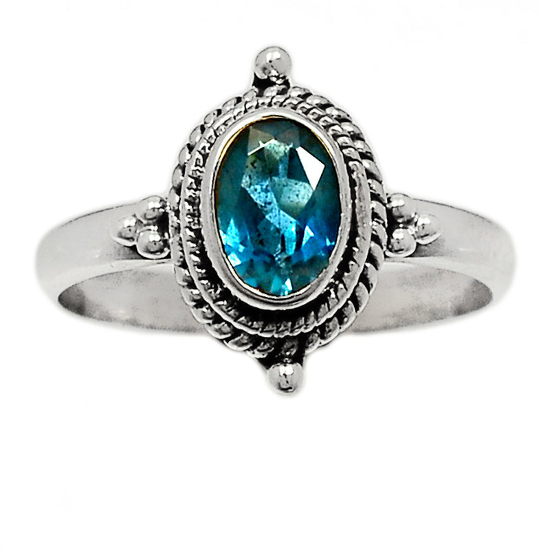 Small Filigree - London Blue Topaz Ring - LBTR3