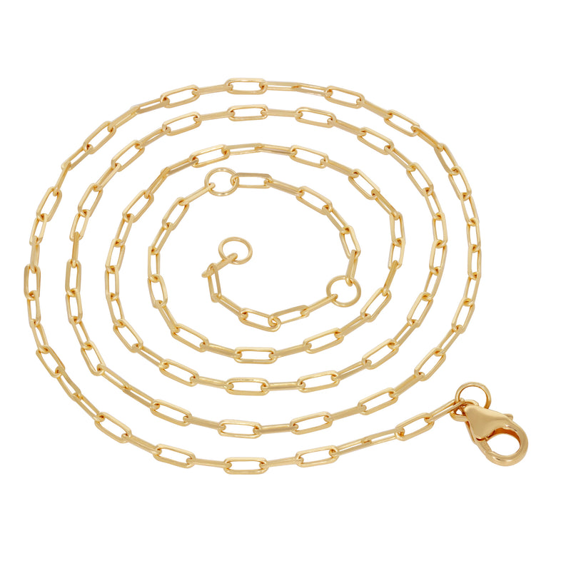 1.7 MM - 18k Gold Vermeil - Cable Link Chain - LCLD50