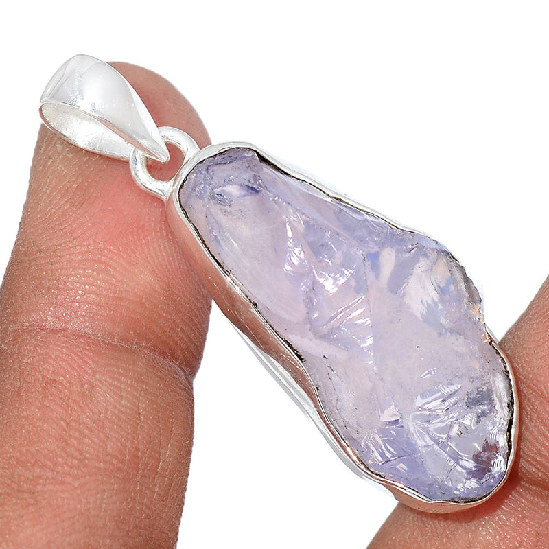 1.8" Lavender Quartz Rough Pendants - LDJP211