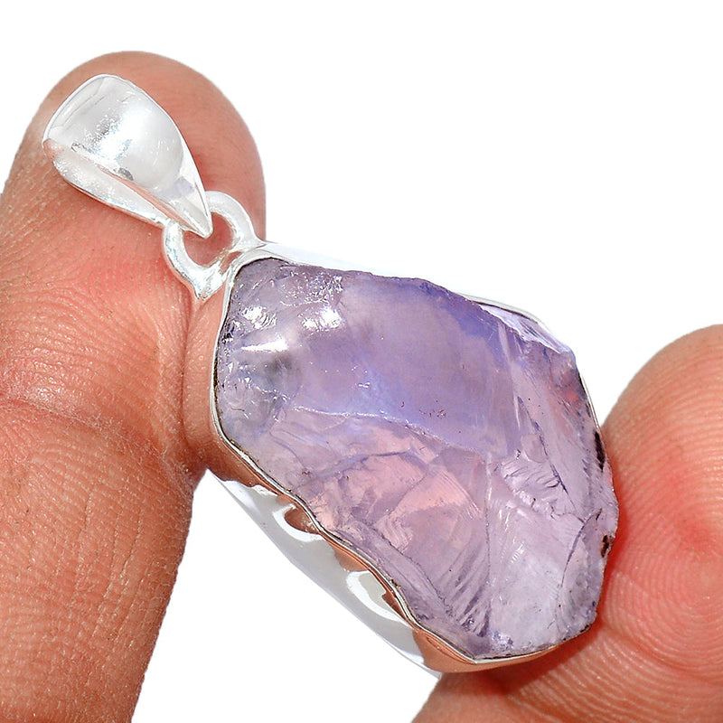 1.6" Lavender Quartz Rough Pendants - LDJP223