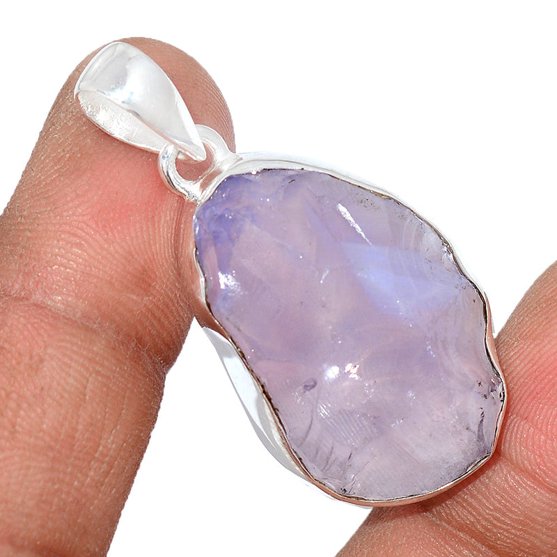 1.6" Lavender Quartz Rough Pendants - LDJP230