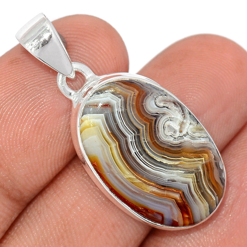 1.5" Laguna Lace Agate Pendants - LLAP1902