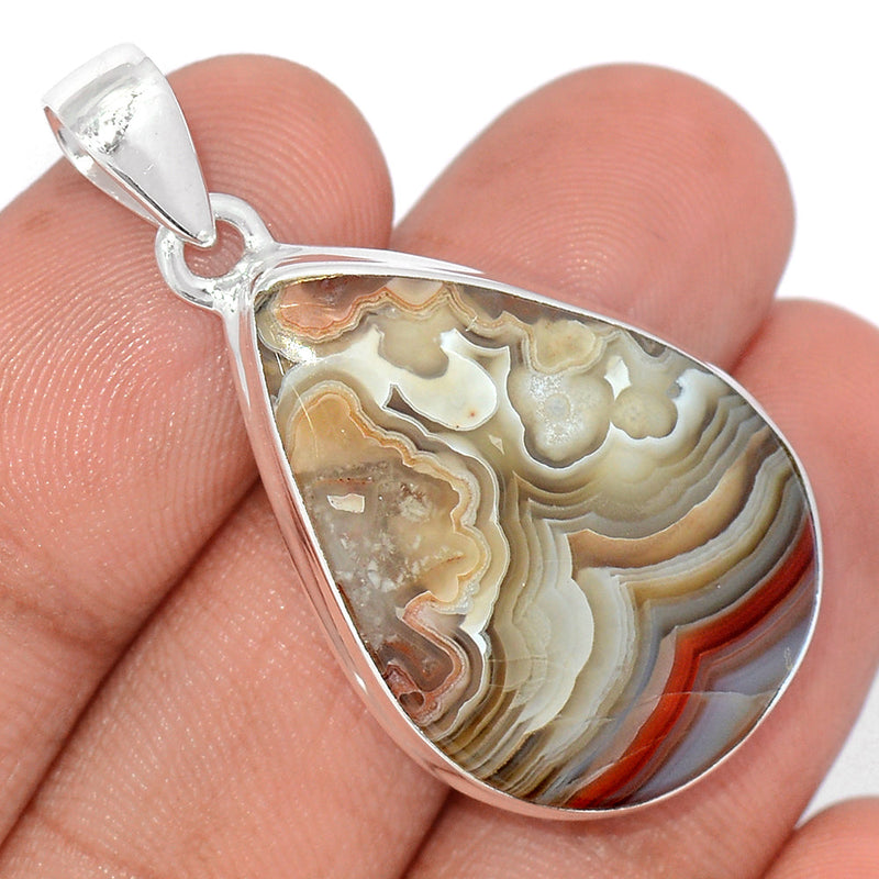 1.7" Laguna Lace Agate Pendants - LLAP1943