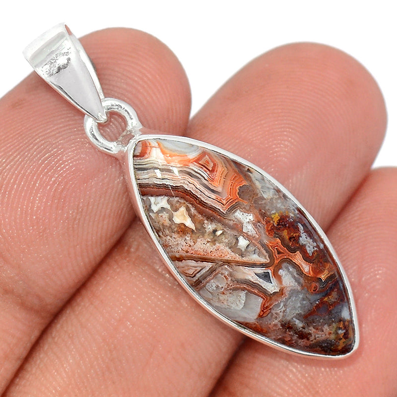 1.6" Laguna Lace Agate Pendants - LLAP1953