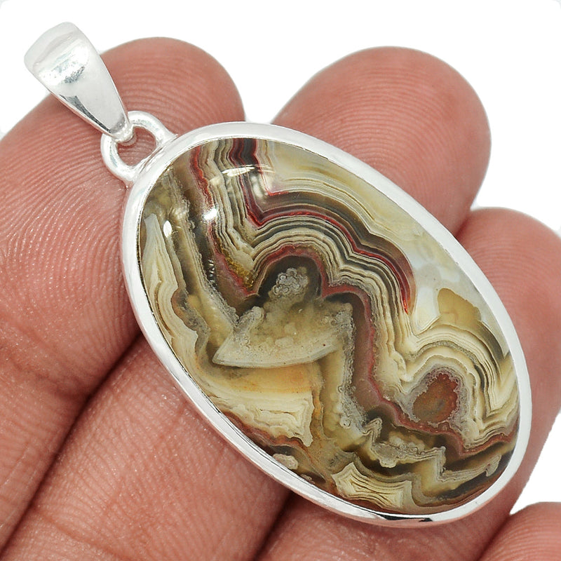 1.8" Laguna Lace Agate Pendants - LLAP1963