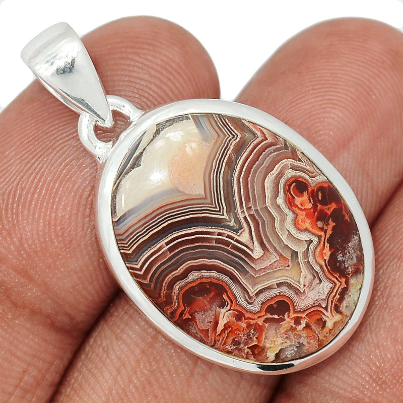 1.3" Laguna Lace Agate Pendants - LLAP1978