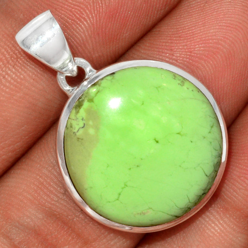 1.2" Citron Chrysoprase From Min Chrysoprase Pendants - LMCP186