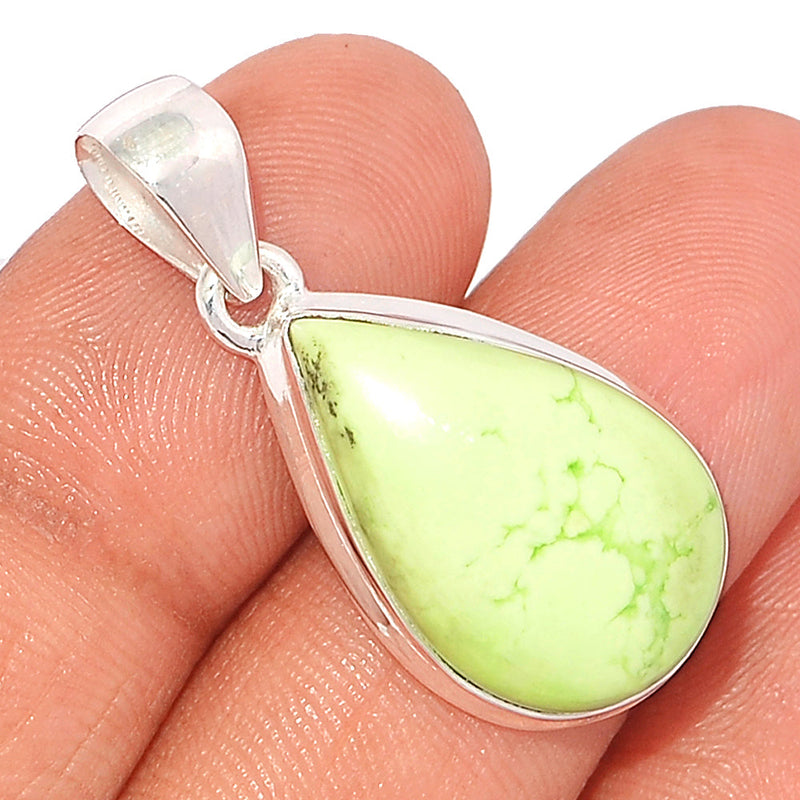 1.3" Citron Chrysoprase From Mint Chrysoprase Pendants - LMCP250