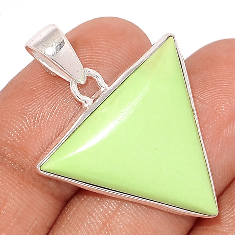 1.3" Citron Chrysoprase From Mint Chrysoprase Pendants - LMCP261