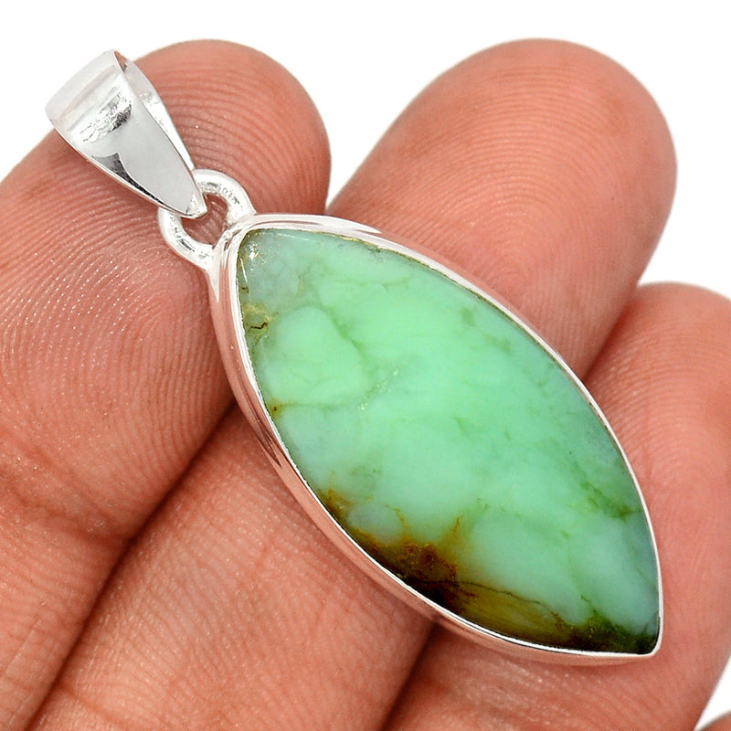 1.7" Citron Chrysoprase From Mint Chrysoprase Pendants - LMCP274