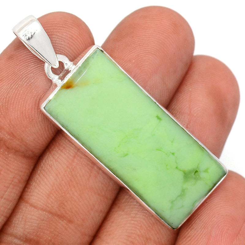 1.3" Citron Chrysoprase From Mint Chrysoprase Pendants - LMCP277