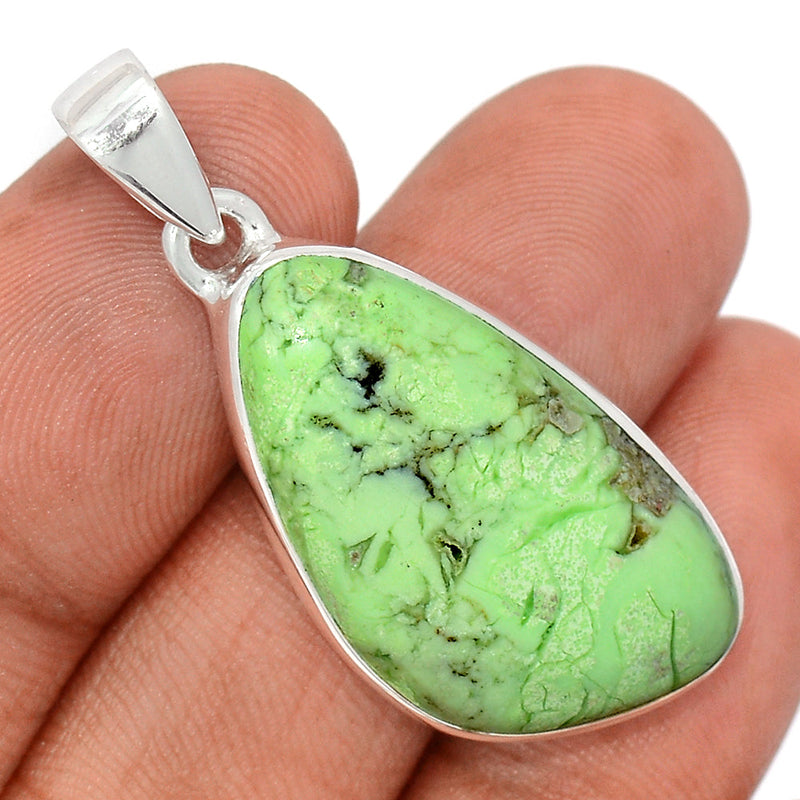 1.6" Citron Chrysoprase From Mint Chrysoprase Pendants - LMCP280