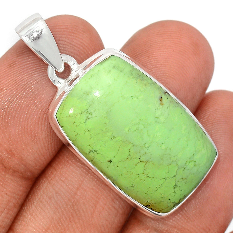 1.5" Citron Chrysoprase From Mint Chrysoprase Pendants - LMCP282