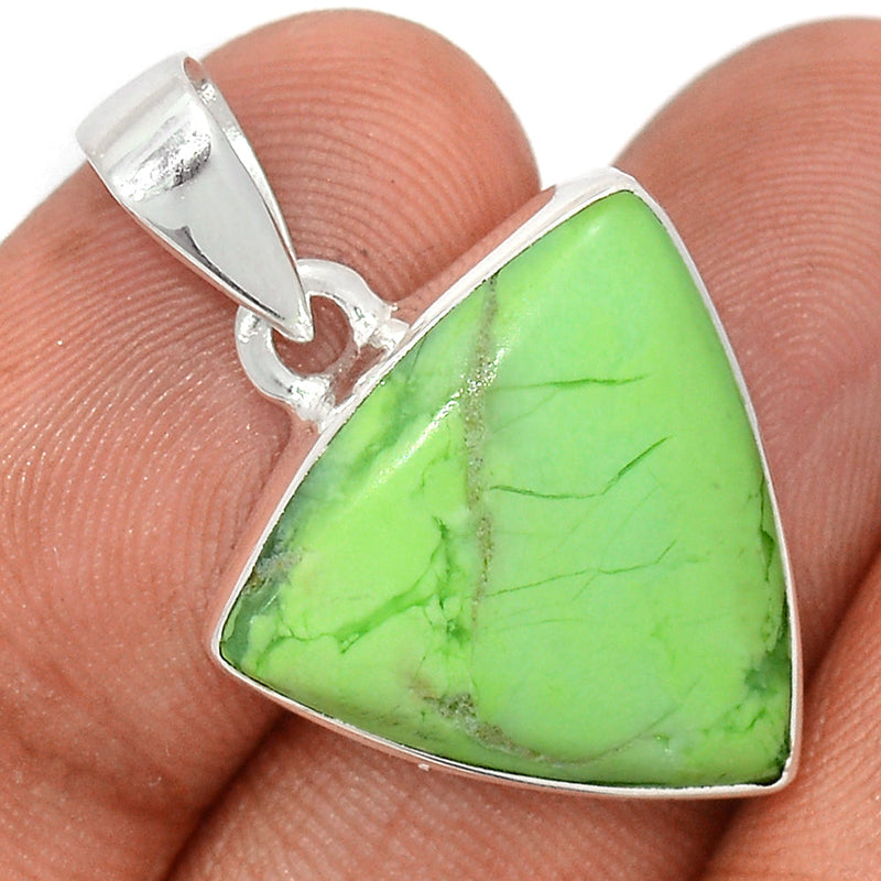 1.2" Citron Chrysoprase From Mint Chrysoprase Pendants - LMCP285