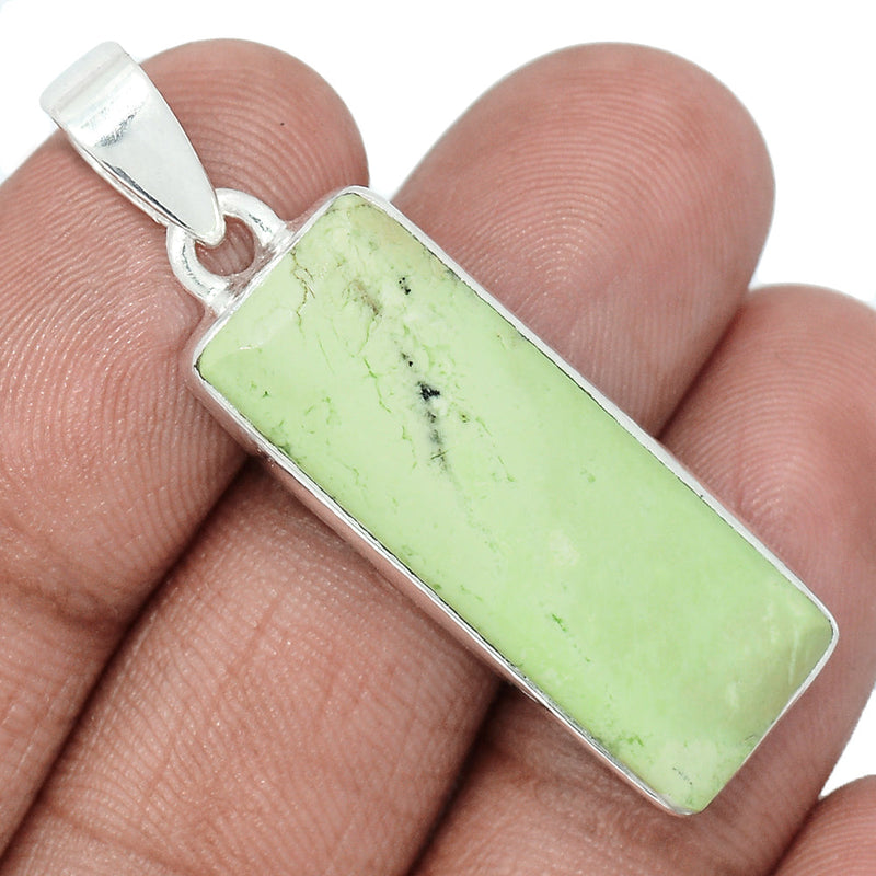 1.7" Citron Chrysoprase From Mint Chrysoprase Pendants - LMCP286