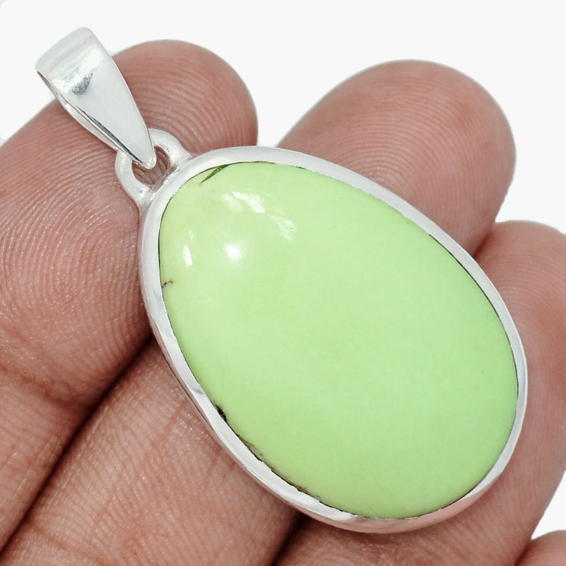 1.7" Citron Chrysoprase From Mint Chrysoprase Pendants - LMCP289