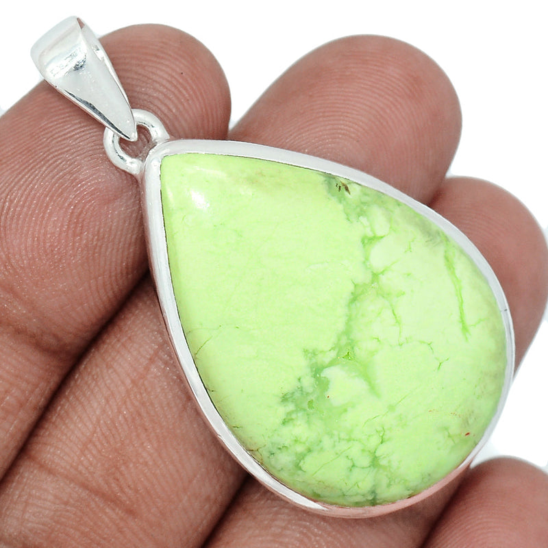 1.8" Citron Chrysoprase From Mint Chrysoprase Pendants - LMCP291