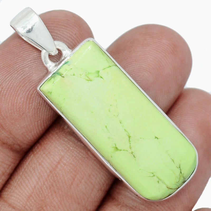 1.7" Citron Chrysoprase From Mint Chrysoprase Pendants - LMCP292