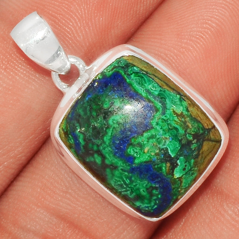 1.2" Malachite In Azurite Pendants - MAZP1035