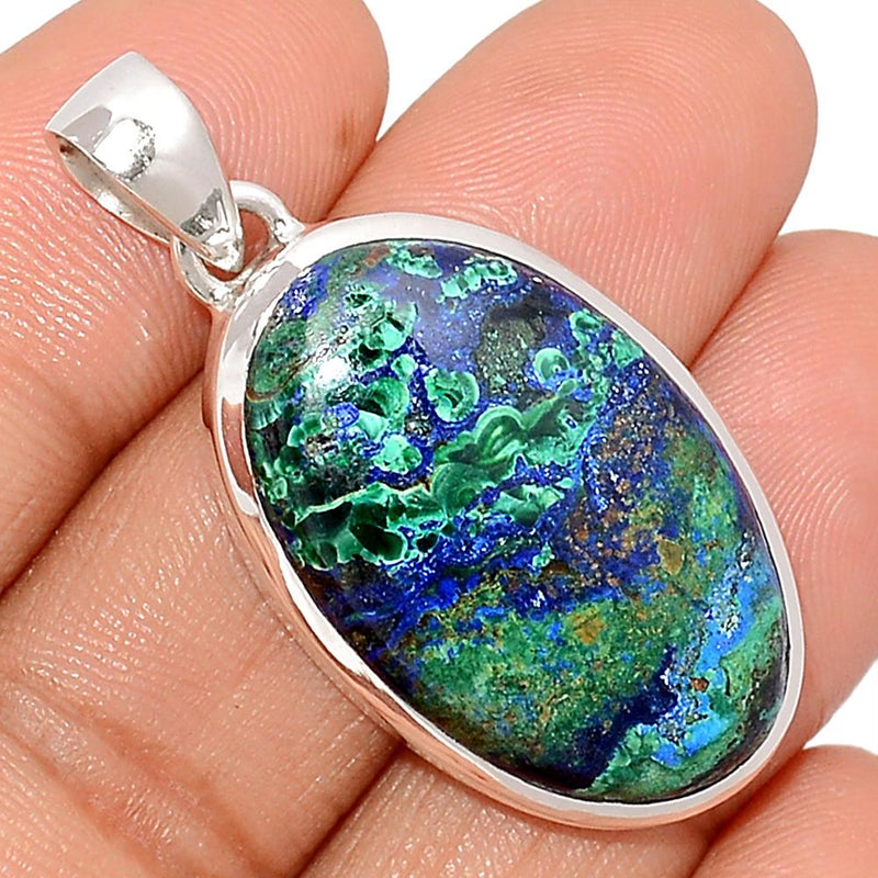 1.6" Malachite In Azurite Pendants - MAZP884