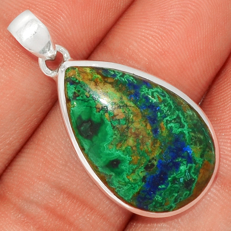 1.5" Malachite In Azurite Pendants - MAZP999